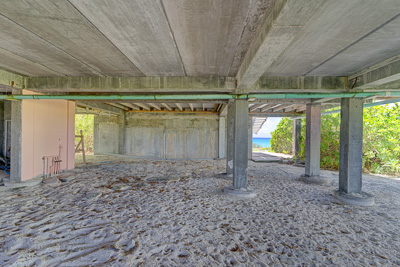 Below the house 